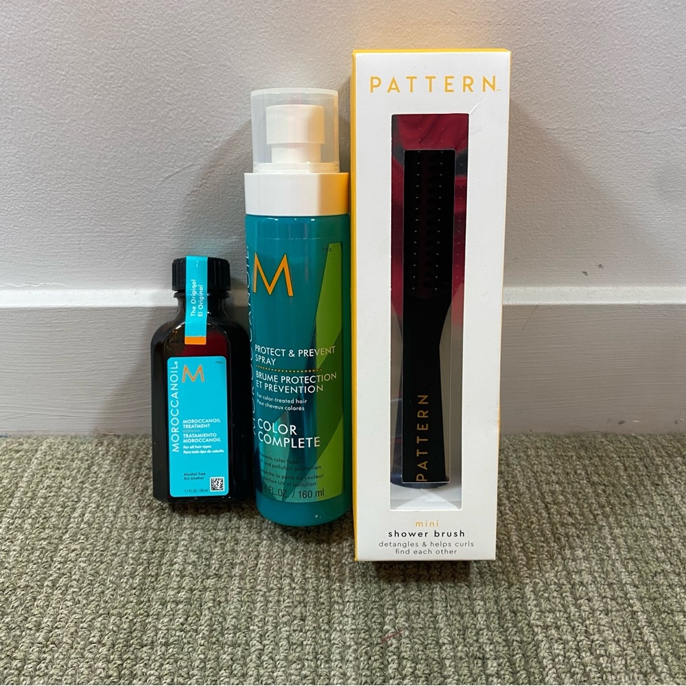 NEW Moroccanoil Hair Care Set with NEW Pattern Brush